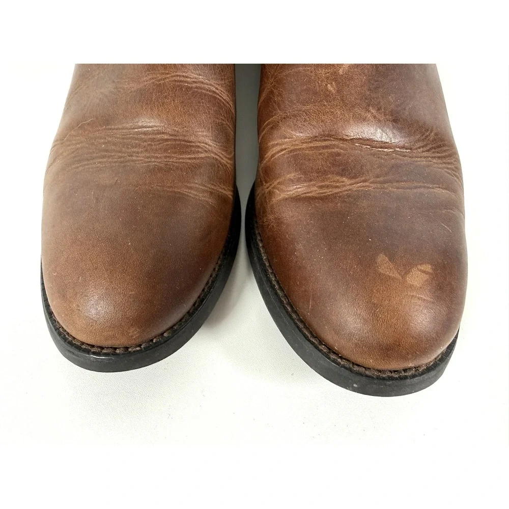 Ariat Men's US 12D Brown Leather Western Cowboy Boots Pull On Style 10002284